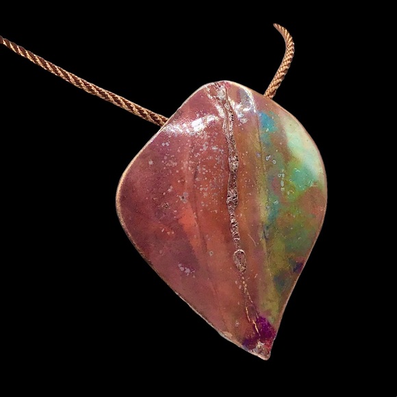 🌺Artisan Copper & Enamel Necklace - Picture 7 of 15